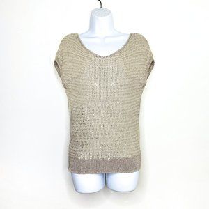 White House Black Market - Gold Sequin Top